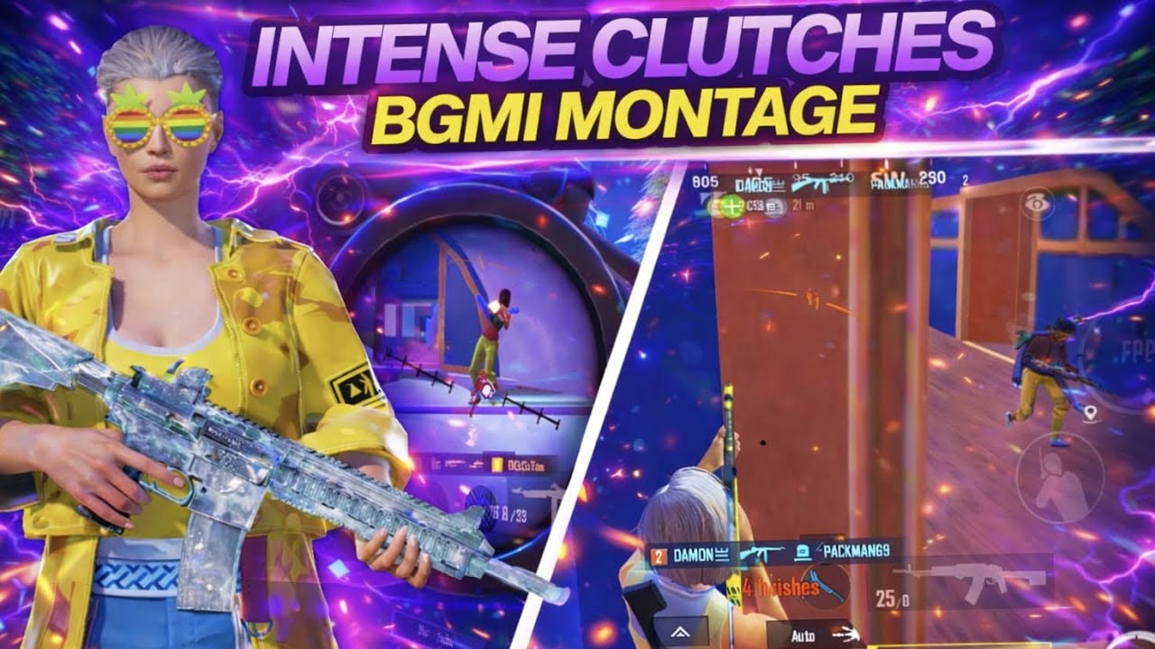INTENSE CLUTCHES AND SQUAD WIPES MONTAGE BGMI GAMEPLAY With Voiceover / IPHONE17 5 finger claw