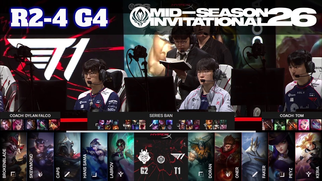 G2 vs T1 - Game 4 | Round 2 LoL MSI 2026 Main Stage | G2 Esports vs T1 G4 full game