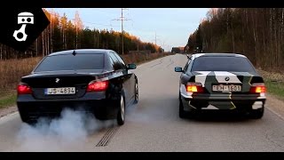 BMW 344i M62b44 (E36) vs 535d (E60) Drag; zhmuraTV