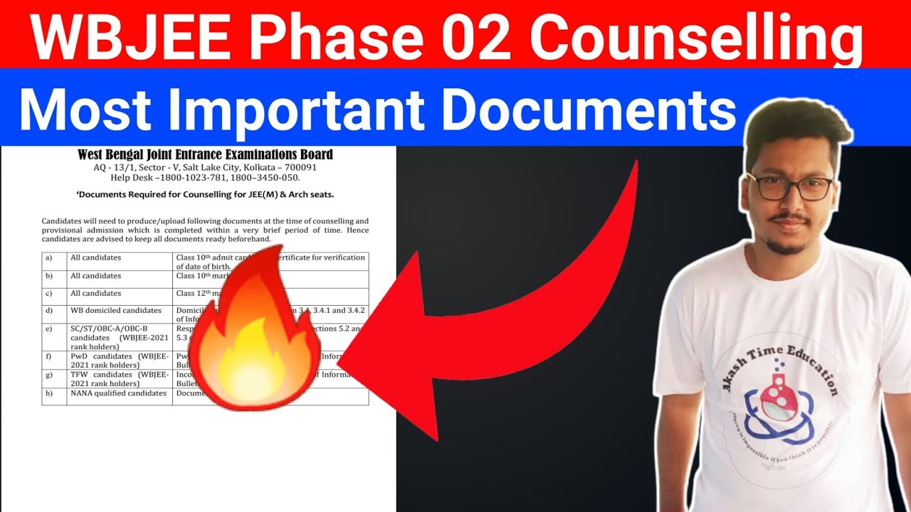 Most Important Documents For WBJEE Phase 02 Counselling🔥🔥 | WBJEE Counselling Through JEE MAINS