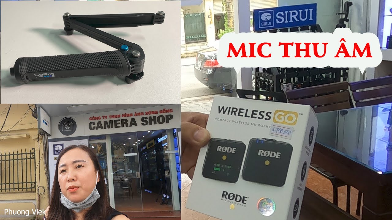 🎥 Phuong Vlek - Đi Mua Mic Thu Âm Không Dây Rode Wireless GO và Gậy Đa Năng Gopro — Video review, click xem trên YouTube