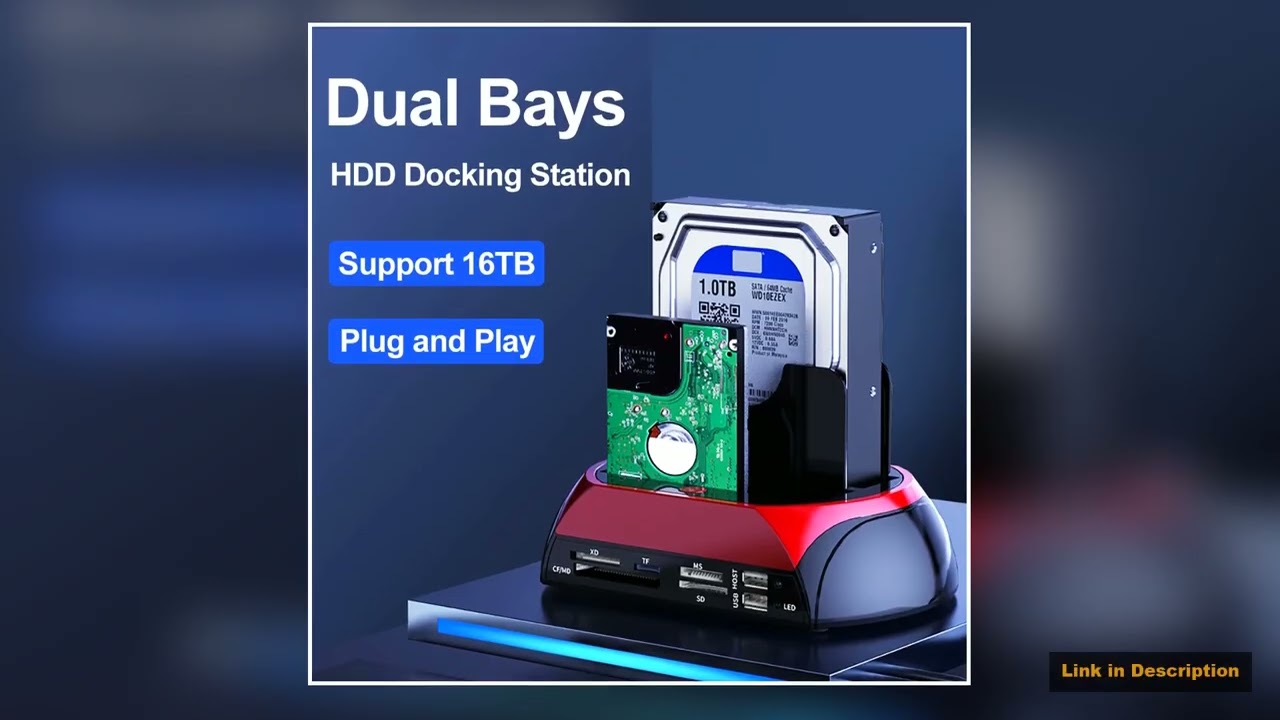 10 IN 1 IDE SATA USB30 Dual Bay External Hard Disk Drive 25 inch 35 inch HDD Docking Station One