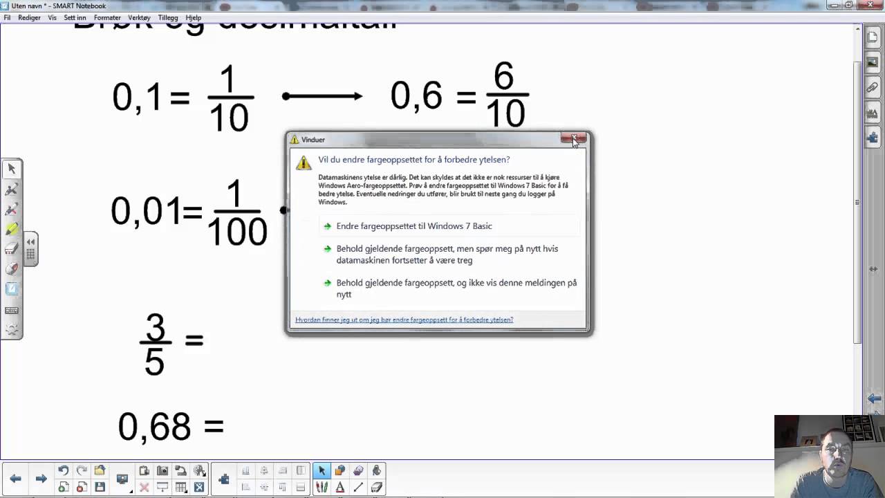 Brøk og desimaltall YouTube