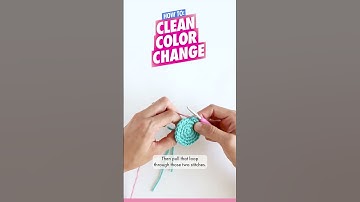 How to Crochet 🧶: Clean Color Change - Beginner Amigurumi Tutorial