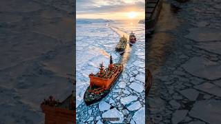 Russia का ये जहाज 9 फीट बर्फ तोड़ देता है 😱 | Ice Breaker Ship #shortsfeed #facts #ocean