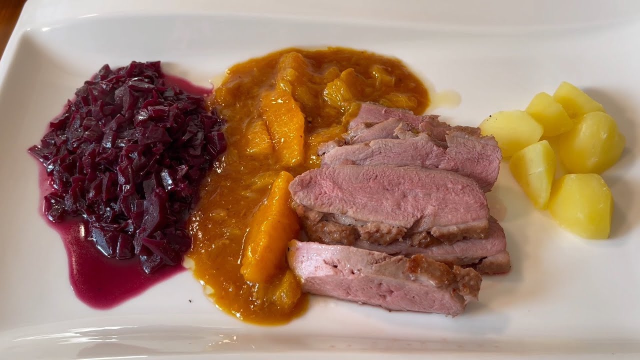 Entenbrustfilet Sous Vide mit Orangen Sauce - YouTube