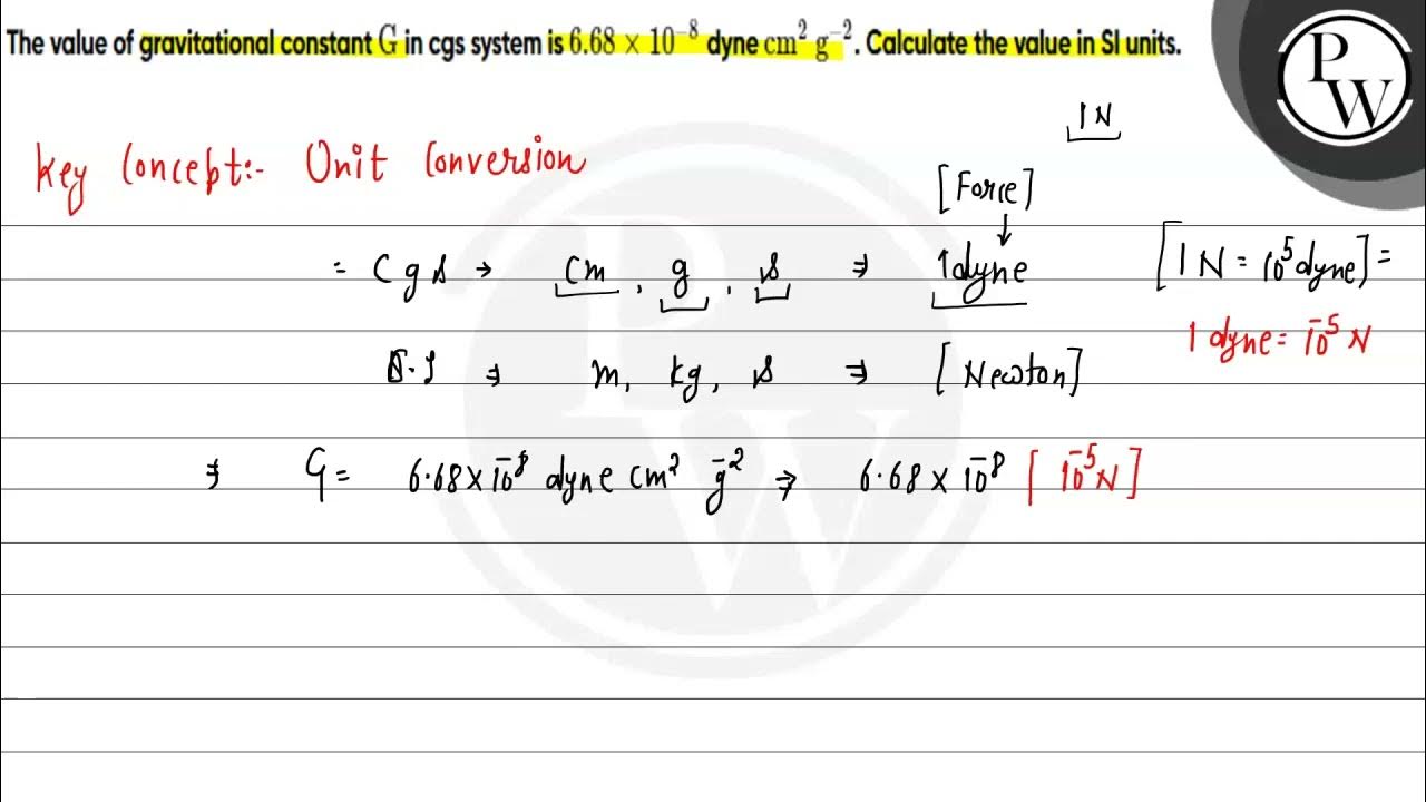 The value of gravitational constant mathrm g in cgs system is