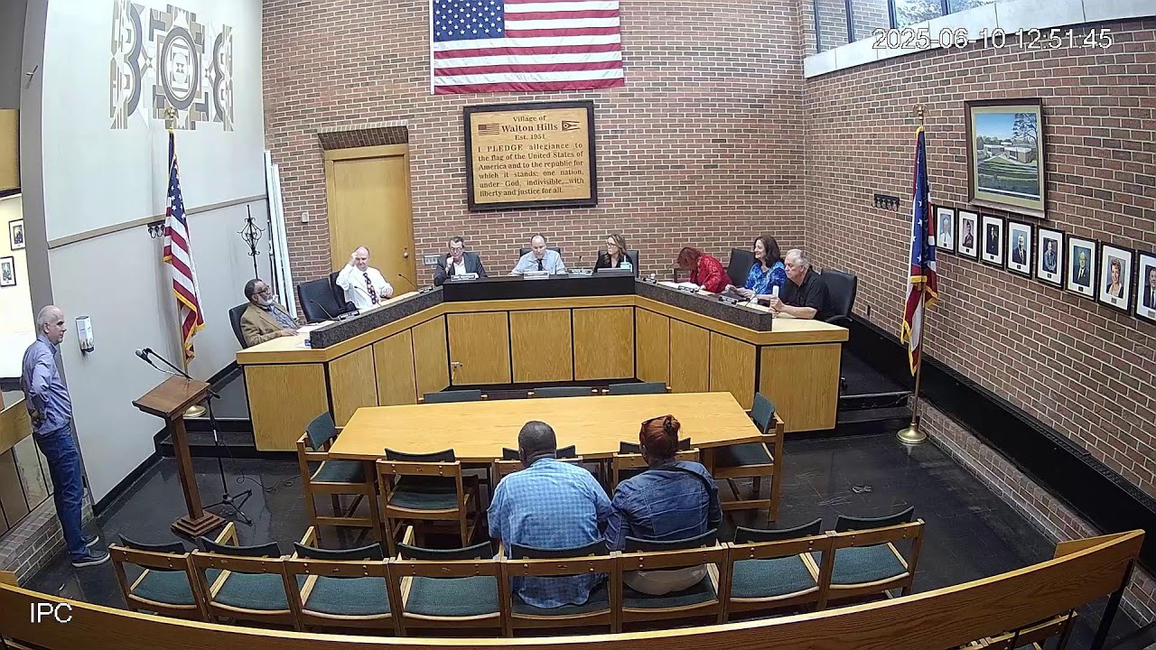 Village of Walton Hills Special Council Meeting Friday, June 27, 2025