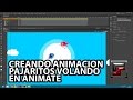 Creando animación pajaritos volando en Animate