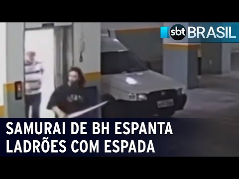 Samurai de BH: homem usa espada samurai para espantar ladrões de bicicleta | SBT Brasil (26/08/23)