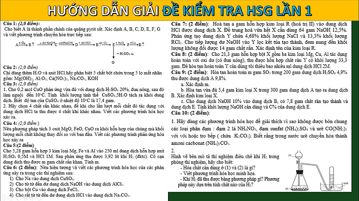 Bồi dưỡng học sinh giỏi môn hóa 9 năm 2024