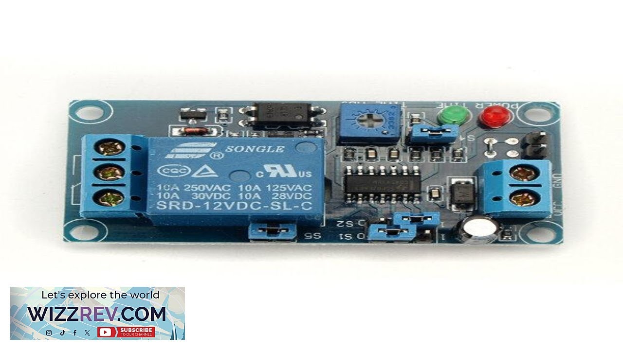 12V Power On Delay Relay Module Delay Circuit Module NE555 Chip
