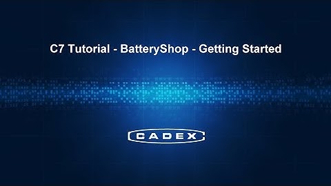 C7 Tutorial - BatteryShop - Getting started