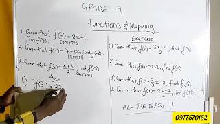 Grade 9 | Functions and Mapping part 1#maths 2025