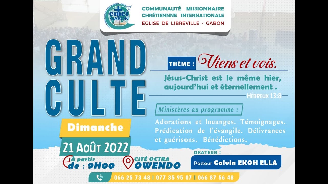 LIVE PROCCL - GRAND CULTE D'EVANGELISATION - YouTube