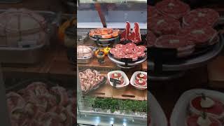 Butchery display window.