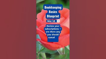 Day 78 Bookkeeping Basics Blueprint: Subscription Savings