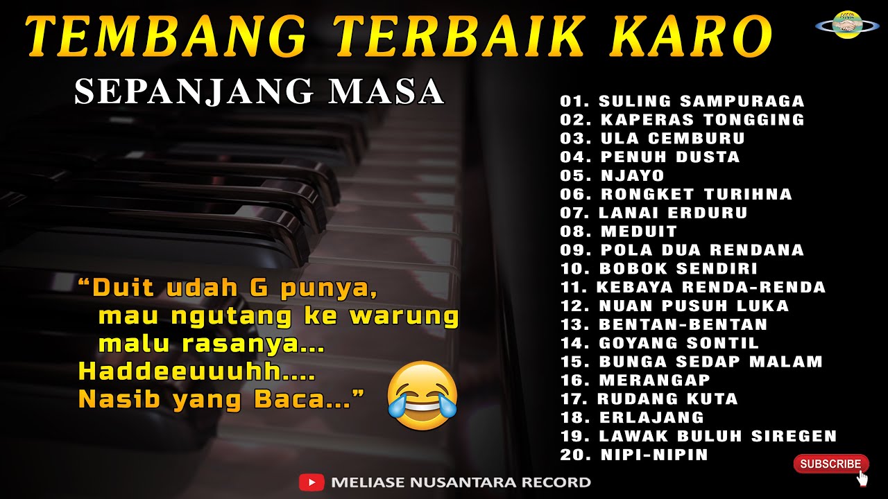TEMBANG TERBAIK KARO SEPANJANG MASA
