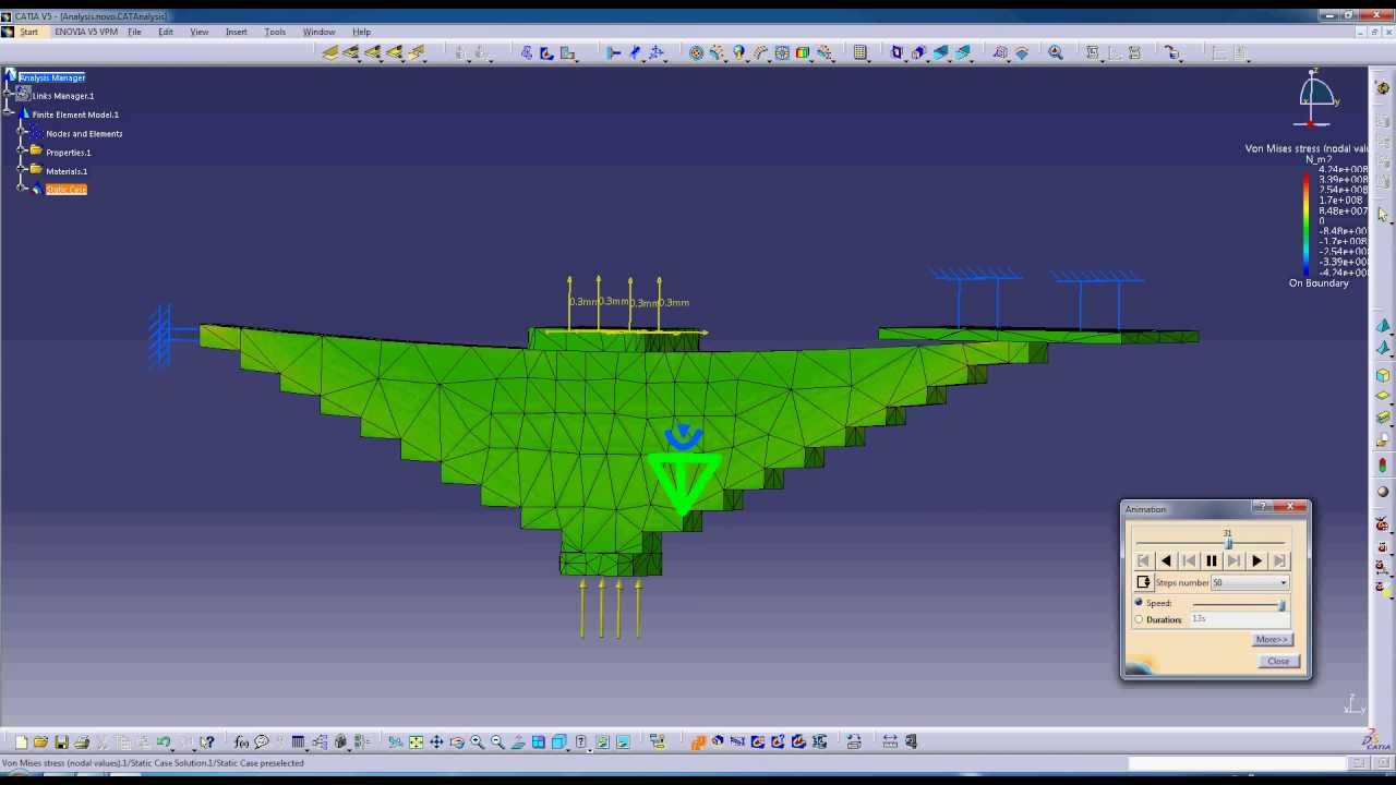 catia v5 r21 structure analysis of leaf spring ( strukturna analiza ...