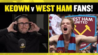 "You don't have any solutions!" Martin Keown CLASHES with West Ham fans! ⚔️