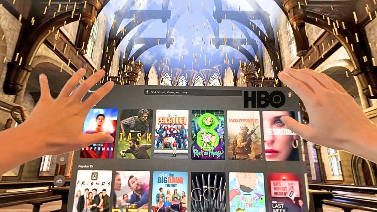 Обзор приложения Apple Vision Pro: «HBO Max»
