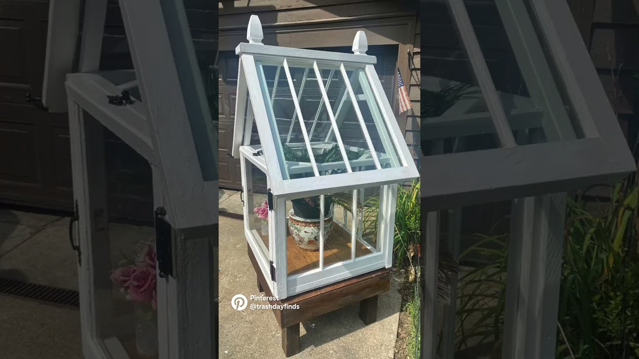 Mini greenhouse ￼from trashed old windows