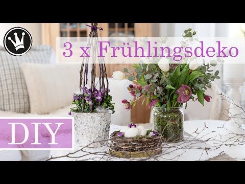 DIY - FRÜHLINGSDEKO 3 Ideen zum selber machen | Basteln mit Kindern | Tischdeko Ostern | VERLOSUNG