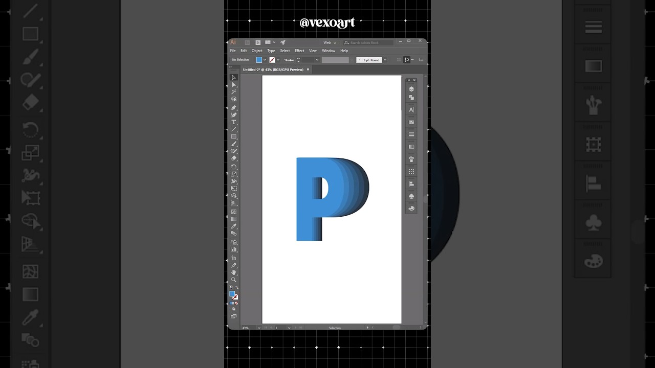 3D Text & Gradient Effect in Adobe Illustrator | Create Depth & Color Glow