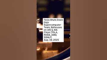 Tesla Shuts Down Dojo Supercomputer Team, Refocuses on AI5 & AI6 Chips #TSLA #NVDA #AMD #SSNLF