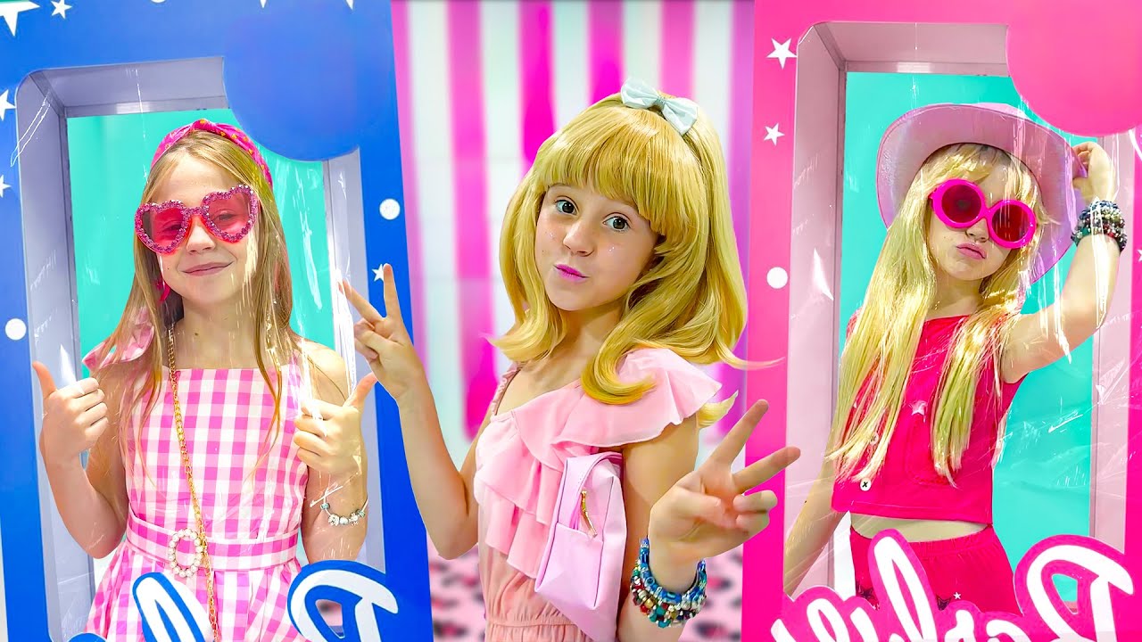 Nastya pretends to be a Barbie - Video series for kids