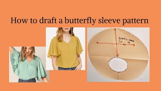 How to draft a butterfly sleeve pattern/full circle sleeve/flutter sleeve.