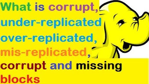 What is Over-replicated, Under-replicated, Mis-replicated, Corrupt and Missing blocks