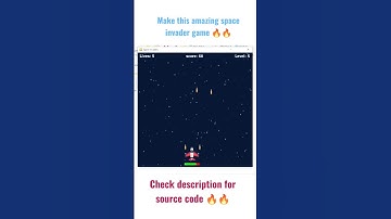 Space Invaders game  ☄️ 👽 🛸  || #shorts #python