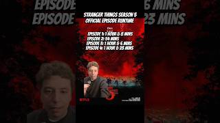 STRANGER THINGS 5 OFFICIAL EPISODE RUNTIMES! 🤯 #shorts #strangerthings