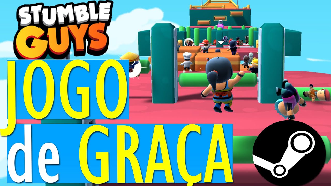 ESSE JOGO VAI VIRAR GRÁTIS NA STEAM (PC)!! STUMBLE GUYS, JOGANDO