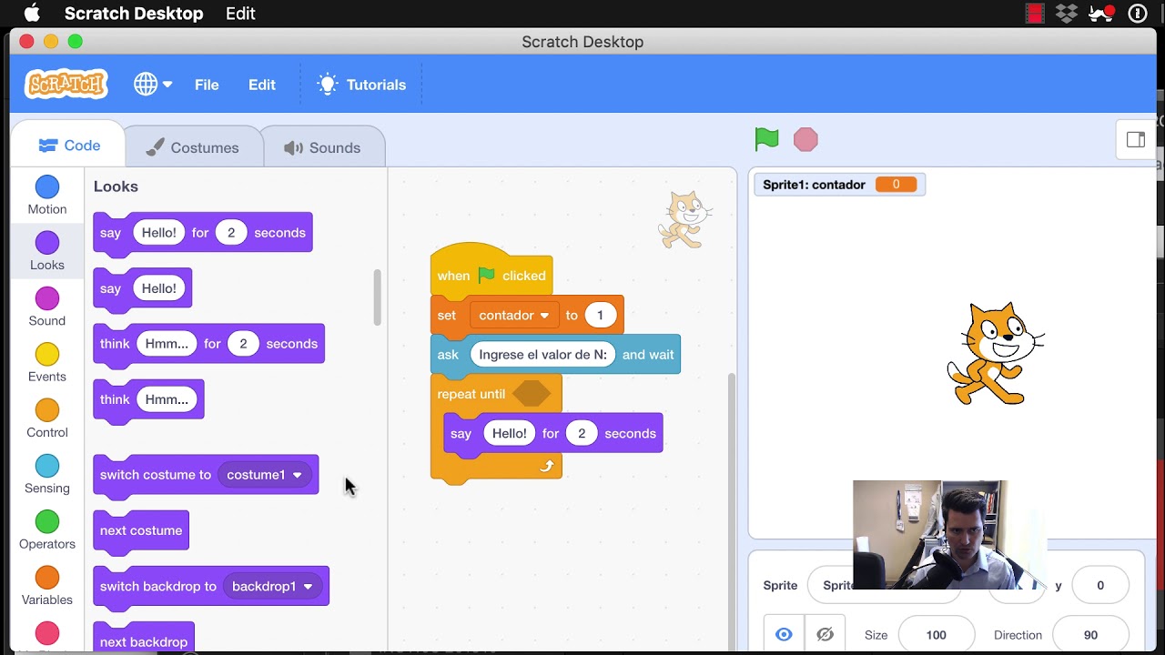 [ING1103 201910] Ejemplo de conteo con iteración en Scratch 3 - Clase 1 ...