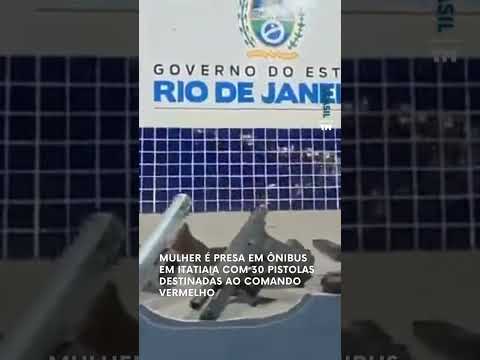 Mulher é presa em ônibus em Itatiaia com 30 pistolas destinadas ao Comando Vermelho