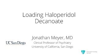 How to Load Haloperidol Decanoate