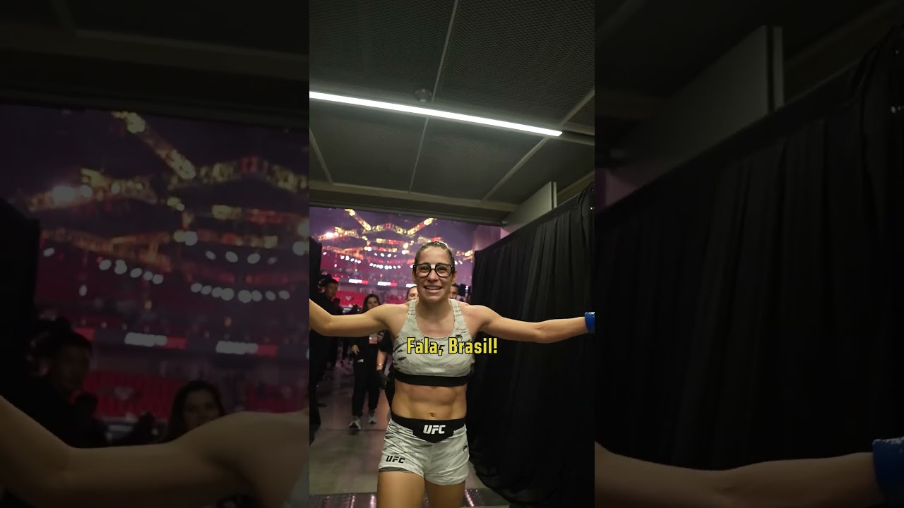 Toda a alegria da Bruna Brasil 🇧🇷 após vencer a luta principal do 