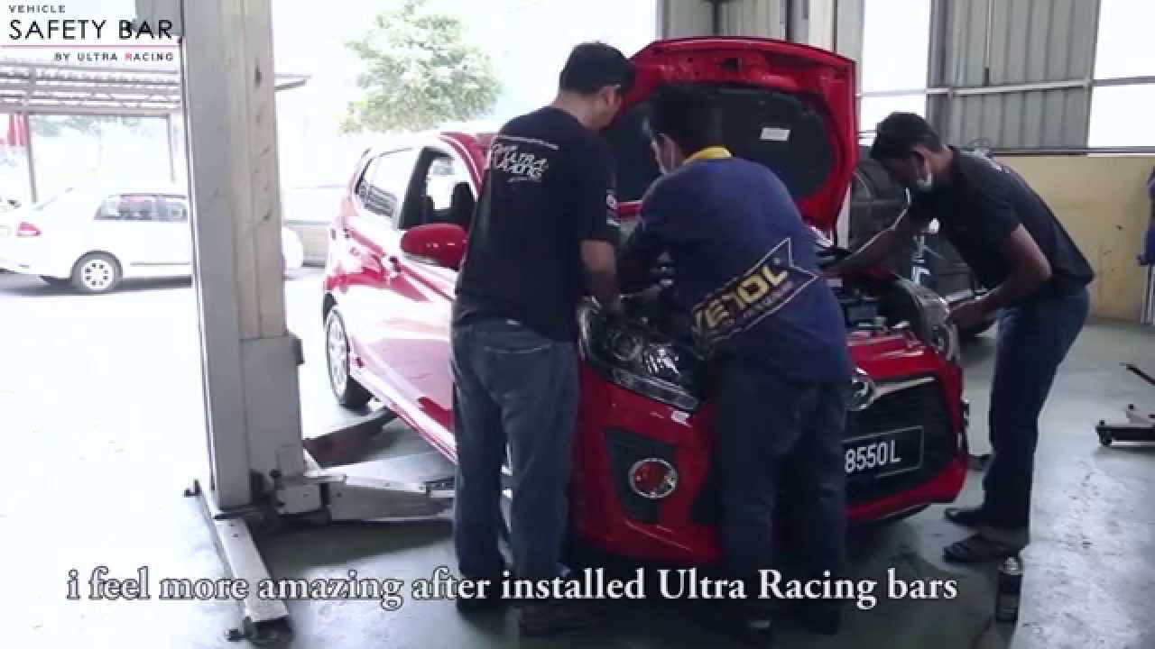 Perodua Axia Installed Safety Bar by Ultra Racing - YouTube