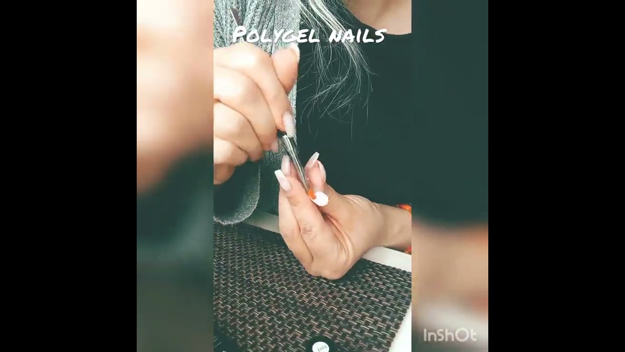 Quick broken nail repair with polygel 