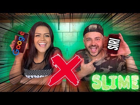 SIRI VS GOOGLE FAZENDO SLIME 2 !!! (SLIME CHALLENGE)