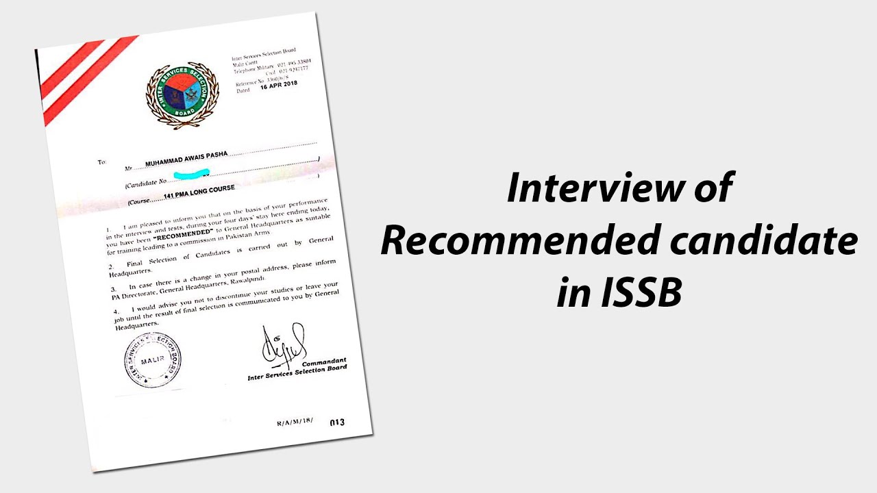 Interview of Issb recommended candidate - YouTube