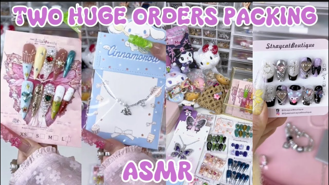TWO HUGE ORDERS PACKING 😻✨(ASMR)||SMALL BUSINESS 