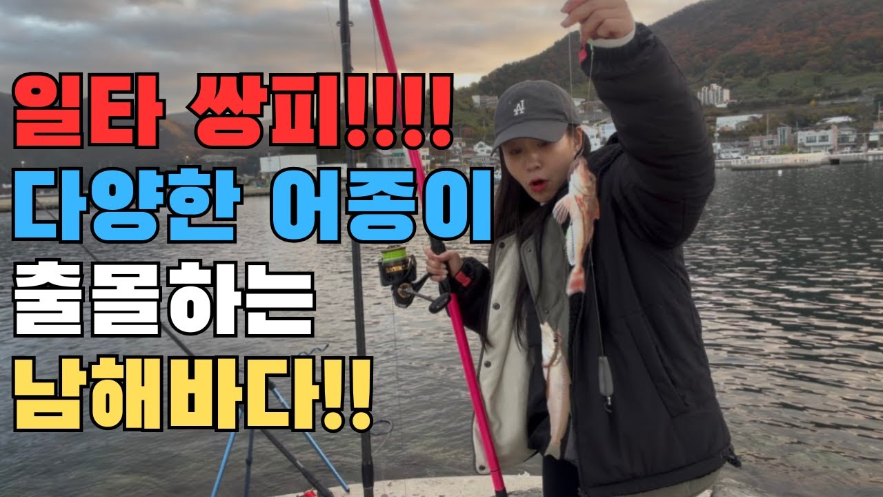 캐스팅 한번에 두마리가 낚이는 여기는 어딜까요?!?!? #남해낚시 #낚시 #낚시영상
