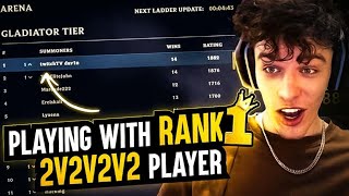 PLAYING WITH RANK 1 2v2v2v2 PLAYER