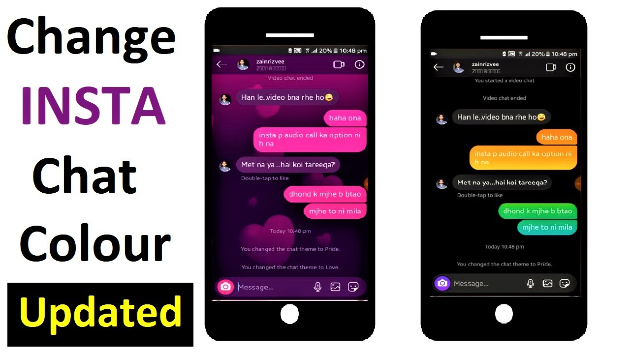 How to change instagram message color - Change the chat theme on instagram  (Android & IOS) oct 2020 - YouTube