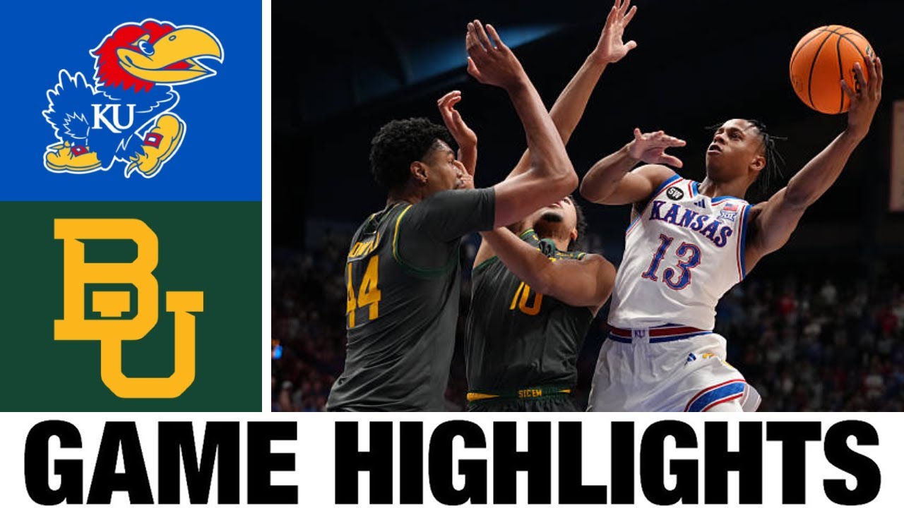 Baylor vs Kansas Highlights | Men's Basketball | College Basketball 2025