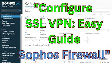 "How to Configure SSL VPN on Sophos Firewall: Step-by-Step Guide"