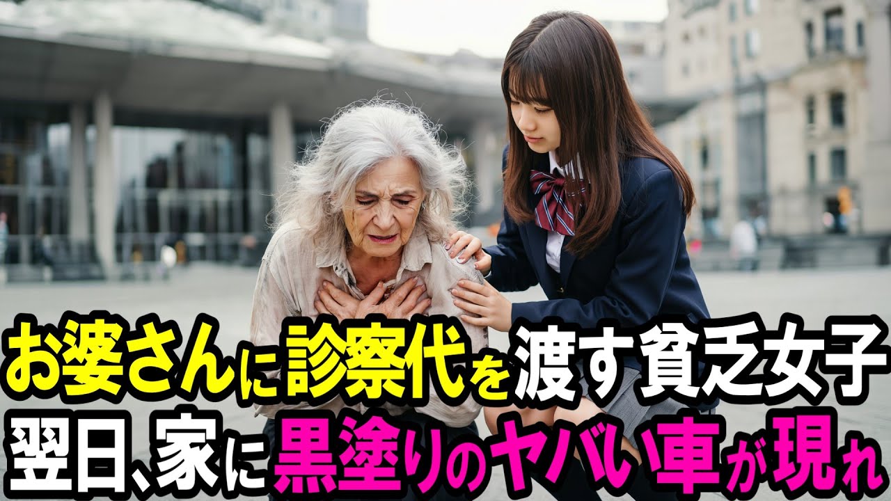 認知症のお婆さんを助けた貧乏女子高生。翌日、家の前に黒塗りの高級車が現れ..【スカッと朗読】